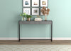 47” Console Table - Dark Cement With Black Metal Base | Console de 47 po - ciment foncé avec base en métal noir