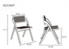 Lambinet Industry Chic Wood Folding Chair in Black and Natural - Set of 4 Dining Chair | Chaise pliante en bois style industriel Lambinet, noir et naturel - Lot de 4