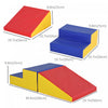 Soozier 2-piece Climb And Crawl Activity Soft Play Set, Secure Foam Blocks Playset For Toddler Presc|Soozier Ensemble De Jeu D'activites D'escalade Et De Rampement 2 Pieces Ensemble De Jeu En Mousse Se