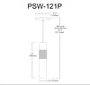 Dainolite Passwell 1 Light Pendant Matte Black Lamp|Luminaire suspendu Passwell de Dainolite avec fini noir mat et 1 ampoule