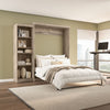 Bestar Pur Queen Murphy Shelving Unit 90-Inch Wall Bed - Rustic Brown|Grand lit escamotable mural Pur de Bestar de 90 po avec tablettes - brun rustique