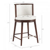 Evalyn Modern Wood Upholstered Counter Stool in White - Set of 3 | Tabouret de comptoir moderne en bois et tissu Evalyn, blanc - Lot de 3