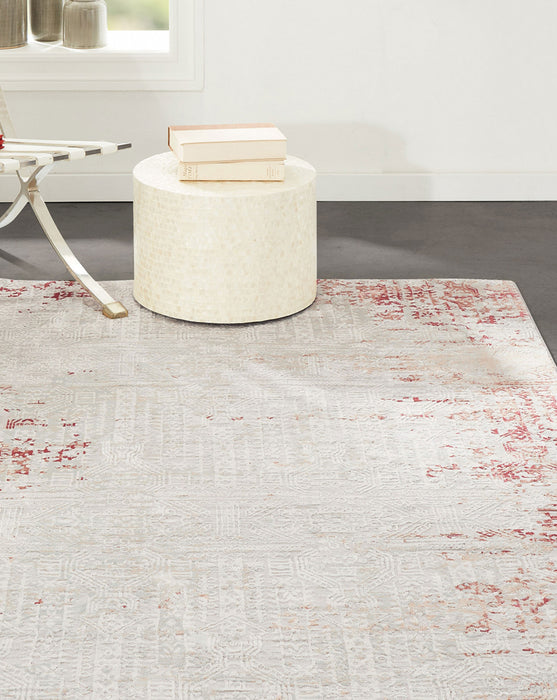 Tapis Traditionnel Amber 7'9\" x 9'10\" en Rouge