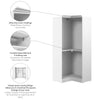 Bestar Versatile 36 W Corner Closet Organizer - White|Organisateur de garde-robe en coin Versatile de Bestar de 36 po (L) - blanc