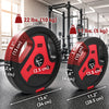Soozier 66 lbs Weight Plates Set, 4-Piece Sand-Filled Plates, Black and Red