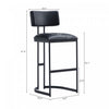 Juno Contemporary Modern Metal Barstool in Black | Tabouret de bar moderne contemporain Juno en metal noir