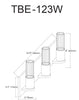 Dainolite Tube 3 Light Vanity Light Matte Black Clear Fluted Glass Lamp|Lumière de coiffeuse Tube de Dainolite en verre cannelé transparent, avec fini noir mat et 3 ampoules