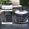 Outsunny Smokeless Fire Pit With Mat, 20" Firepit, Magnesium Oxide, Black|Outsunny Foyer Sans Fumee Avec Tapis, 20" Firepit, Oxyde De Magnesium, Noir