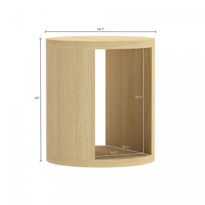Table d’appoint contemporaine Alure 20\" en chene naturel