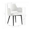 Tremont Modern Vegan Leather Metal Armchair in White - Set of 2 | Fauteuil moderne Tremont en cuir vegetalien avec accoudoirs en metal, blanc - Lot de 2