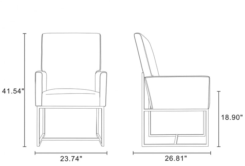 Chaise de salle a manger moderne en velours et metal Element bleu - Lot de 2