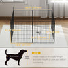 PawHut Dog Playpen 23.6" High, 8 Panels Dog Fence Folding Indoor Outdoor Pet Playpen with Door, Portable Pet Pen with Ground Stakes for Yard, Camping, for Small Breeds and Puppy