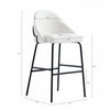 Gracie Modern Metal Upholstered Barstool in White and Black - Set of 3 | Tabouret de bar moderne en metal Gracie, rembourre, blanc et noir - Lot de 3