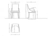 Shubert Modern 6-Piece Dining Chair Set in Tan | Ensemble moderne de 6 chaises de salle a manger Shubert en beige