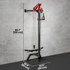 Soozier Wall Mount Cable Station, 16 Positions Pulley Machine, Black