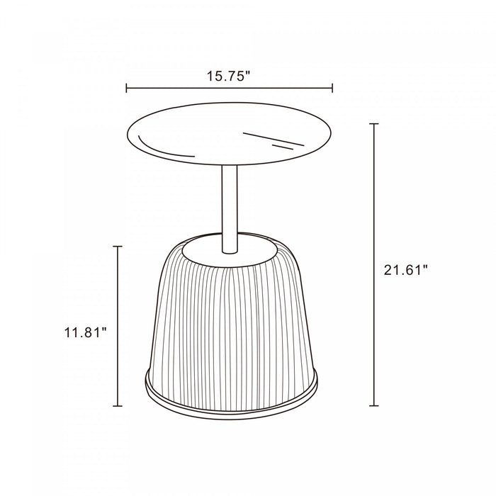 Table d’appoint moderne Anderson 2 pieces en gris