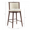 Evalyn Modern Wood Upholstered Barstool in Cream - Set of 2 | Tabouret de bar moderne en bois et tissu creme Evalyn - Lot de 2