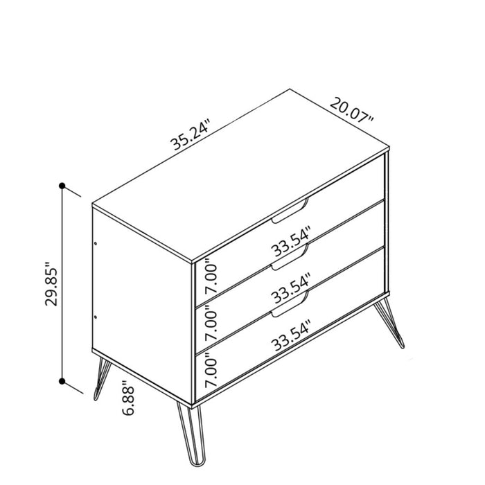 Ensemble de commodes 2 pieces Rockefeller style milieu du siecle, bleu minuit