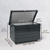 Outsunny Garden Storage Box, Deck Box with Lock for Tools, Cushions Grey