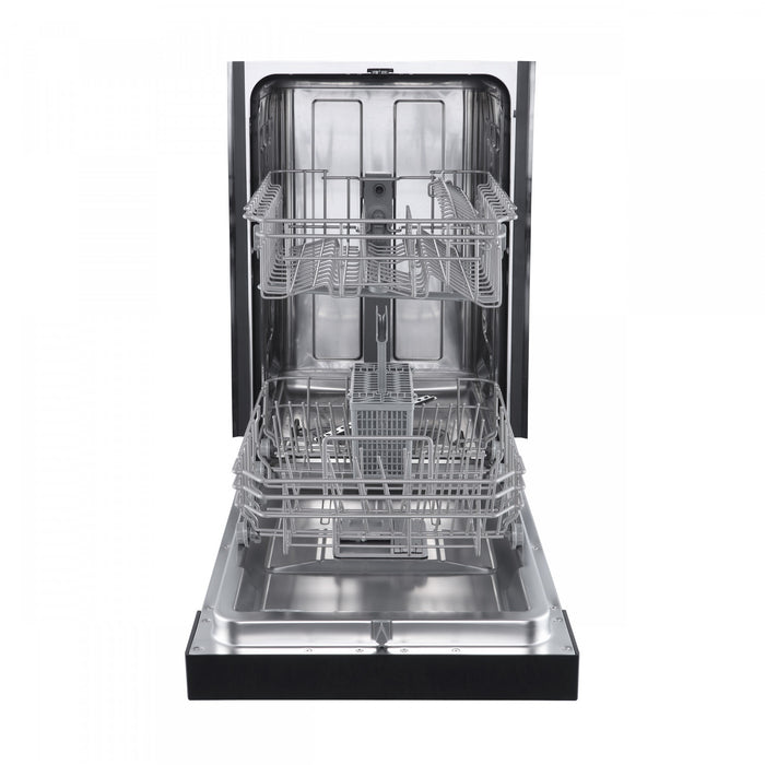 Lave-vaisselle Polo de 18 po en noir, commandes en facade, 8 couverts, 52 dBa – FDWBI8041-18BLK