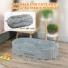 PawHut Dog Bed, Cat Bed with Sides and Washable Removable Cushion, Scratch-Resistant, Felt Cat Couch Sofa for Kittens and Small Medium Dogs, Grey