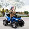 Costway 12v Kids Ride On Atv Electric 4-wheeler Quad 2 Speeds W/ Mp3 & Headlights Blue