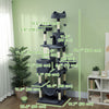 Pawhut Cat Tower, 81" Cat Tree For Large Cats Adult W/ Scratching Posts, Scratching Board, Cat Condo|Pawhut Tour A Chat, Arbre A Chat De 81" Pour Grands Chats Adultes Avec Griffoirs, Planche A Gratter,