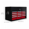 Homcom 6 Drawer 24" Metal Tool Box With Top Case, Ball Bearing Slides|Homcom Boite A Outils En Metal A 6 Tiroirs De 24 Po Avec Boitier Superieur