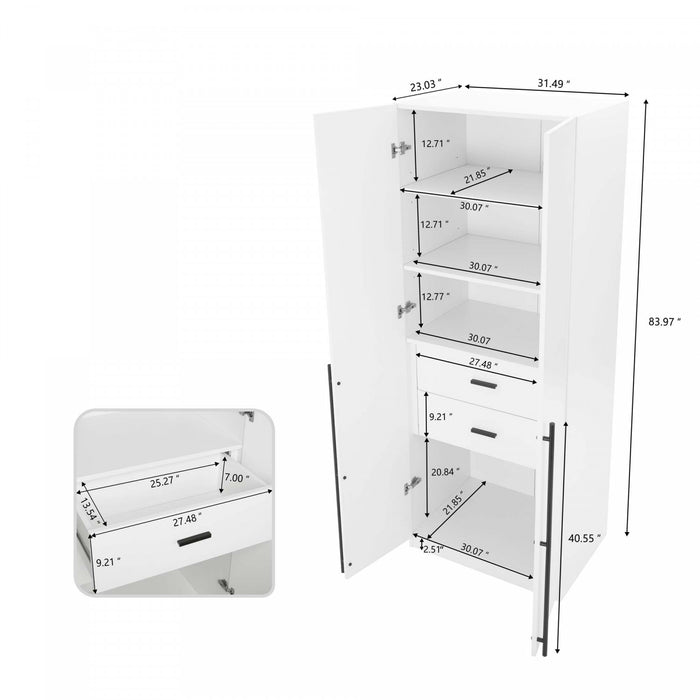 Armoire moderne Lee 32\" en blanc