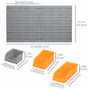 Durhand 44pc Wall Mounted Storage Bins Parts Rack Kit With Pegboard|Durhand Kit De Support Pour Bacs De Rangement 44pc, Panneau Perfore