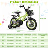 Costway 12" Kid's Bike For 3-4 With Height-adjustable Handlebar & Saddle Handbrake Green