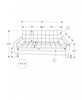 Upholstered Sofa, 75"L, Decorative Pillows, Solid Wood Legs, Rust Fabric, Mid-Century Sofa | Sofa Rembourre, 75"L, Coussins Decoratifs, Pieds En Bois Massif, Tissu Rouille, Mid-Centur