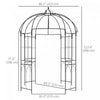 Outsunny Birdcage Shape Garden Arbour, Pergola Pavilion For Climbing Plants|Outsunny Arbre De Jardin En Forme De Cage A Oiseaux, Pavillon De Pergola