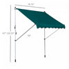 Outsunny 6.6'x5' Manual Retractable Patio Awning Window Door Sun Shade Deck Canopy Shelter Water Res|Outsunny Store Banne Manuel Retractable Inclinaison Reglable Installation Rapide Metal Alu Polyester