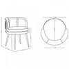 Kaya Modern Wood Velvet Dining Chair in Nude - Set of 2 | Chaise de salle a manger Kaya en bois moderne et velours coloris nude - Lot de 2