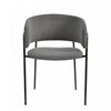 Ethan Set of 4 Modern Corduroy Upholstery Side Chair with Angled Legs and Adjustable Feet,Grey Dining Chair | Ethan Ensemble de 4 chaises d’appoint modernes avec assise en velours cotele, pieds inclines et pieds reglables, gris