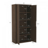 Rivington Modern 38" Bookcase Cabinet in Walnut - Set of 3 | Armoire bibliotheque moderne Rivington 38" en noyer - Ensemble de 3