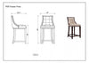 Fifth Avenue Traditional Wood Upholstered Counter Stool in Light Gray - Set of 2 | Tabouret de comptoir traditionnel en bois Fifth Avenue avec assise rembourree, gris clair - Lot de 2