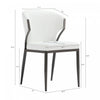 Kirsten Modern Vegan Leather Metal Dining Chair in White - Set of 4 | Chaise de salle a manger moderne en cuir vegetalien et metal Kirsten, blanche - Lot de 4