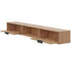 Nordika Slim 72" Wall-Mounted TV Stand with 2 Storage Cabinets - Light Walnut | Meuble pour téléviseur mural mince Nordika de 72 po avec 2 armoires de rangement - noyer clair