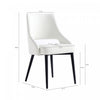 Tremont Modern Vegan Leather Metal Dining Chair in White - Set of 2 | Chaise de salle a manger moderne Tremont en cuir vegetalien blanc avec structure en metal - Lot de 2