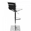 LumiSource Masters Faux Leather Contemporary Adjustable Barstool with Swivel - White|Tabouret bar pivotant réglable contemporain Masters en similicuir - blanc