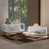 Storkcraft Santorini Deluxe 3-in-1 Convertible Bassinet - White/Driftwood Crib