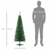 Homcom Pencil Christmas Tree, Slim Xmas Tree With Realistic Branches|Homcom Arbre De Noel, Arbre De Noel Fin Avec Branches Realistes