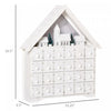 Homcom 15" Christmas Advent Calendar|Homcom Calendrier De L'avent De Noel Blanc