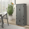 HOMCOM 48" Kitchen Pantry, Kitchen Storage Cabinet with Shelves, Grey