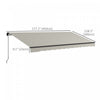 Outsunny 15' X 10' Patio Retractable Awning Sunshade Shelter, Light Grey|Outsunny 15' X 10' Auvent Retractable, Abri Pare-soleil, Gris Clair