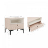 Amara Modern 20" Nightstand in Pale Rose and White (1-Drawer) | Table de nuit moderne Amara 20" en rose pale et blanc (1 tiroir)