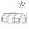Outsunny 9' X 3' X 3' Portable Tunnel Greenhouse With Zipper Doors Clear|Outsunny Serre Tunnel Portable 9' X 3' X 3' Avec Portes A Fermeture Eclair