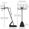 Soozier Portable Basketball Hoop Outdoor, 5-10' Adjustable Basketball Goal